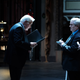 Allison Janney, Martin Sheen, Timothy Davis-Reed and Charles Noland filming A West Wing Special To Benefit When We All Vote